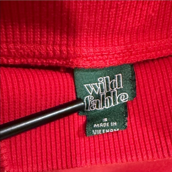 Women's Aprés Ski Club Red Crop Sweatshirt, Small By Wild Fable - Picture 5 of 6